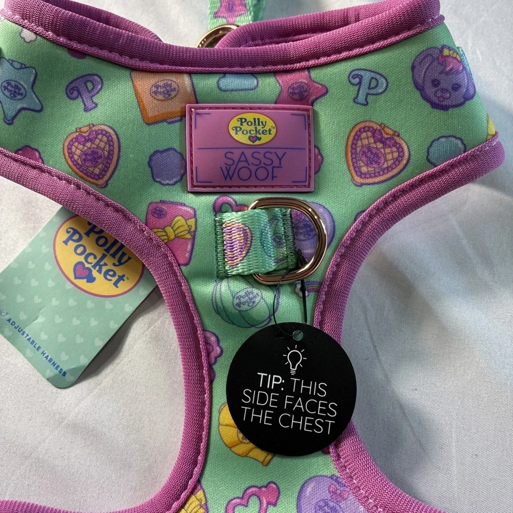 Sassy Wolf Soft Adjustable Dog Harness Retro Polly Pocket Design Size S New